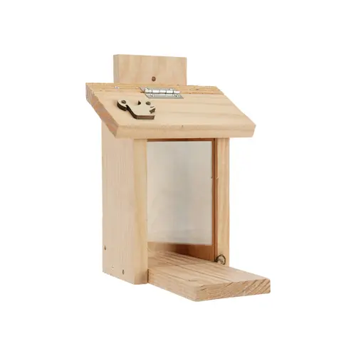 Mangeoire pour écureuil en bois coloris naturel