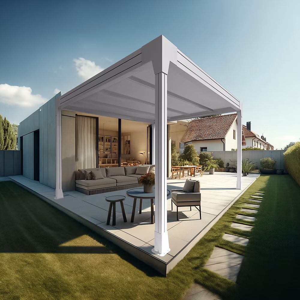 Carport HAPESIRE Isotoit îlot 3 – 78x3 | 00m (Blanc)