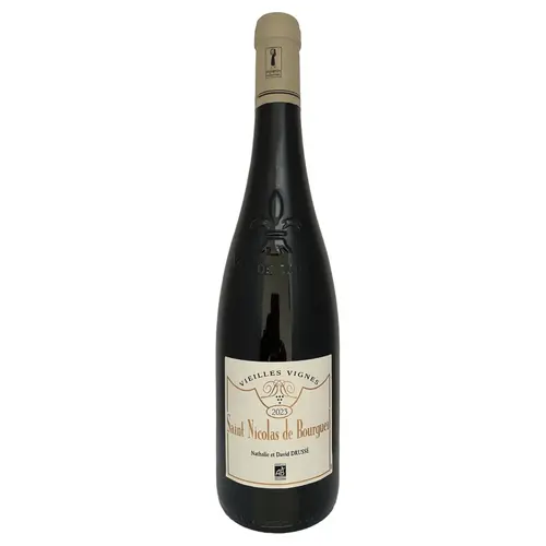 Vin rouge bio Saint Nicolas de Bourgueil AOC vieilles vignes Nathalie et David Drusse - 75 cl