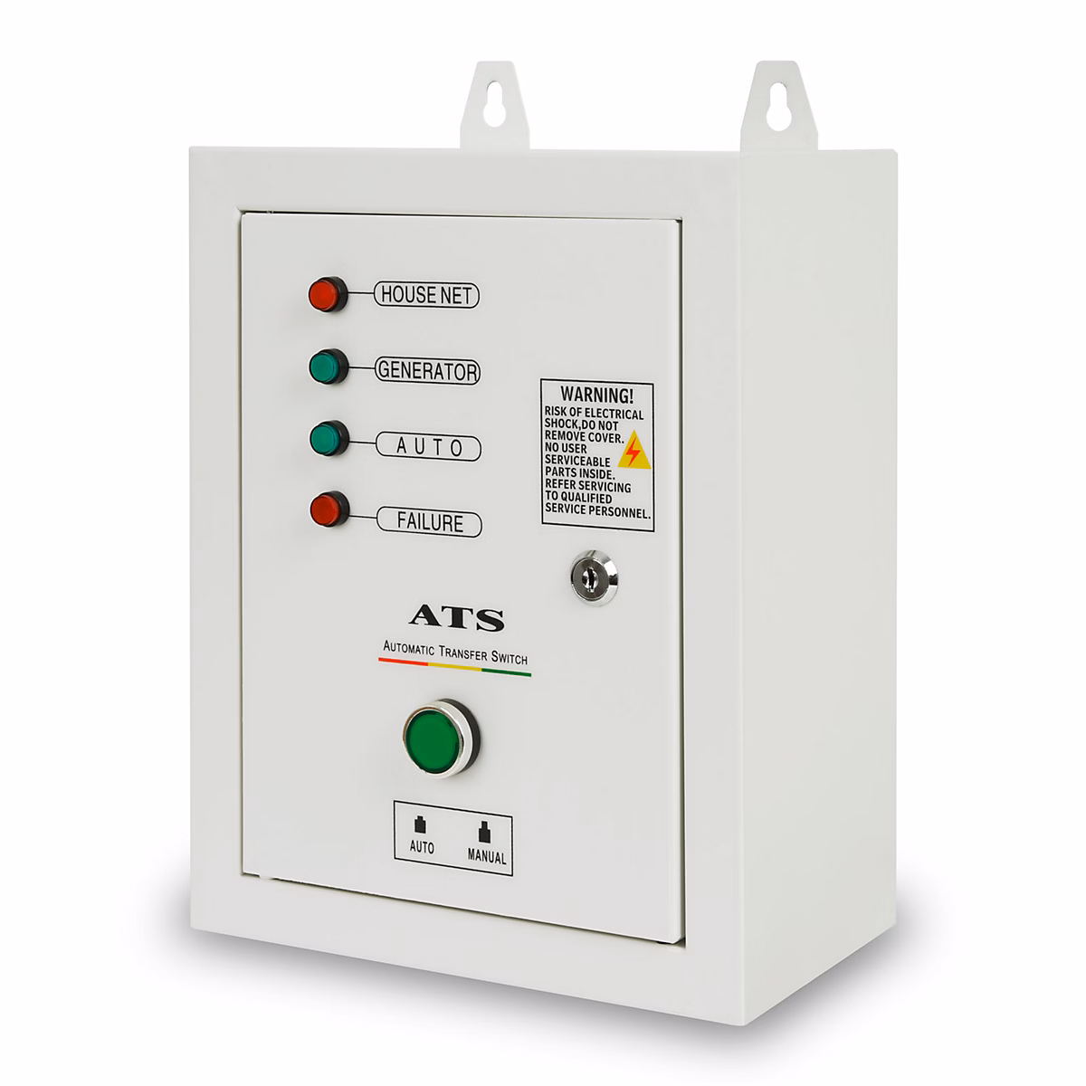 EBERTH ATS commutateur de transfert automatique 3 phases jusqu'à 10kW | 400V tension de service – câble de commande 1 – 5m ATS inclus