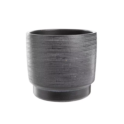 Cache-pot coloris noir Madeira - 14,5 x 13 cm