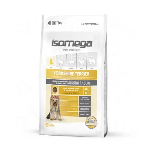 Croquette pour chien adulte Yorkshire au poulet Isomega - 1,5 kg