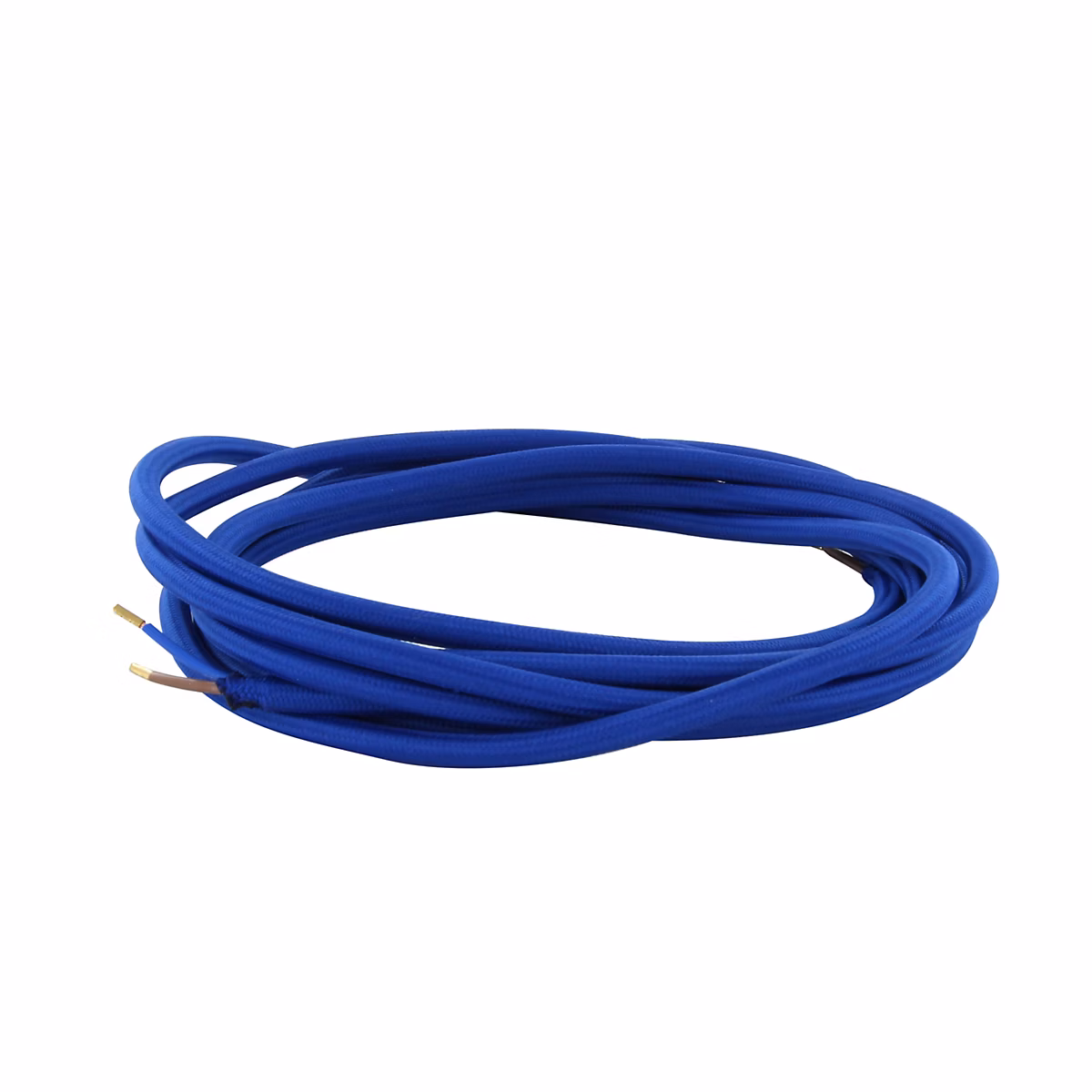 Câble textile 2 fils pour luminaire ou suspensions 0 – 75mm L.3m bleu Chacon