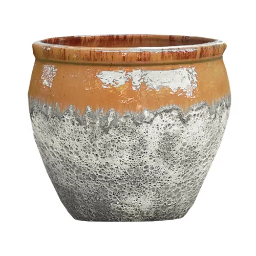 Cuvier en grès émaillé old miel Decolines Leon - Ø 40 x H 39 cm