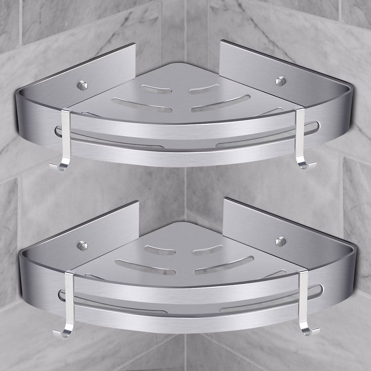 Étagère de douche d'angle – étagère de rangement de salle de bain, sans perçage