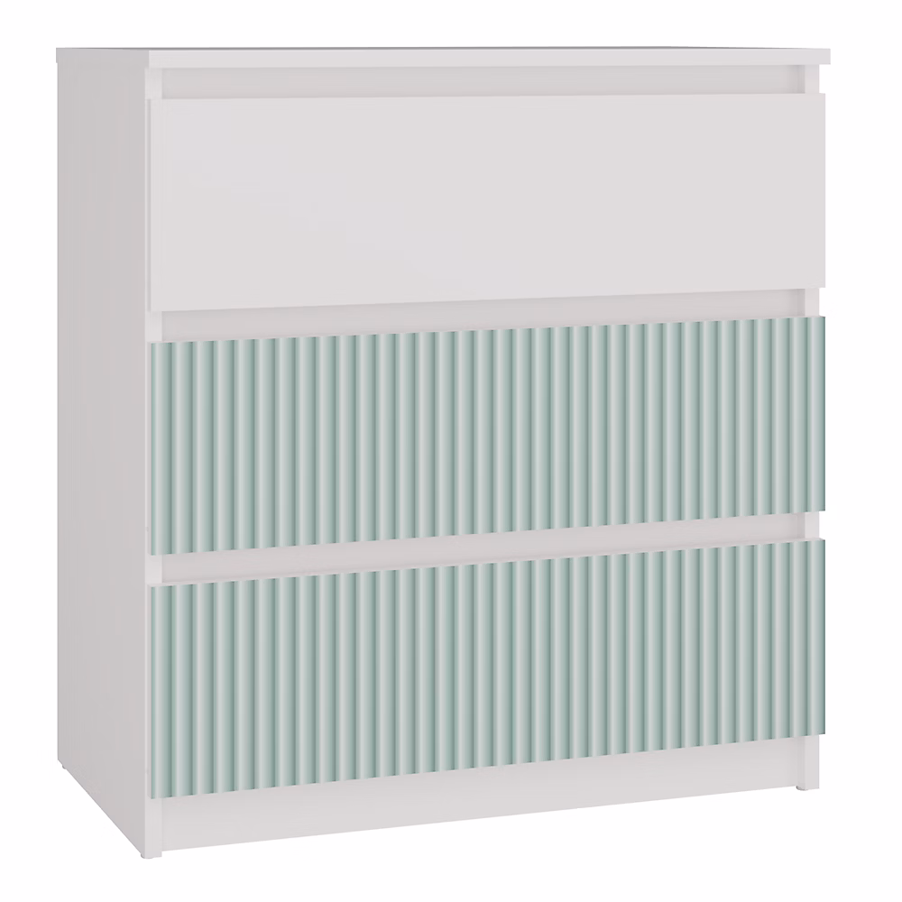 Commode – blanc / menthe | 70 × 75 × 40 cm