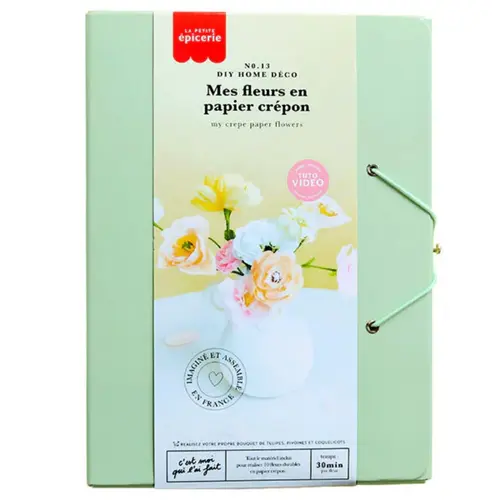 Kit créatif fleurs en papier La Petite Épicerie - 21 x 3 x 15 cm