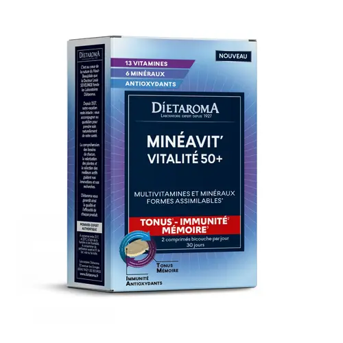 Complément Minéavit vitalité 50+ DIETAROMA - 60 comprimés
