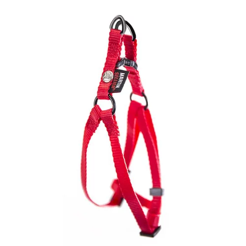 Harnais baudrier réglable rouge pour chien - 1x25/35 cm