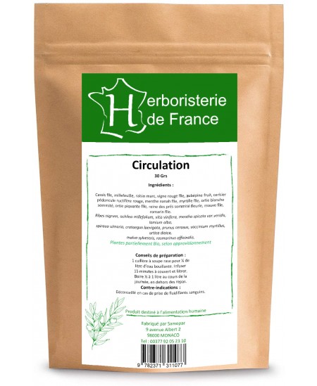 Herboristerie de France - Tisane Circulation - 30gr