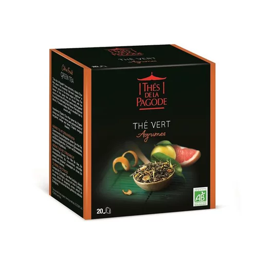 Thé vert Agrumes bio Thés de la Pagode - 40 g / 20 infusettes