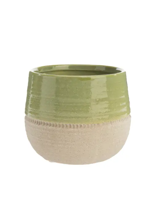 Cache-pot Baby en céramique coloris beige - 8,1 x 8,1 x 7,2 cm