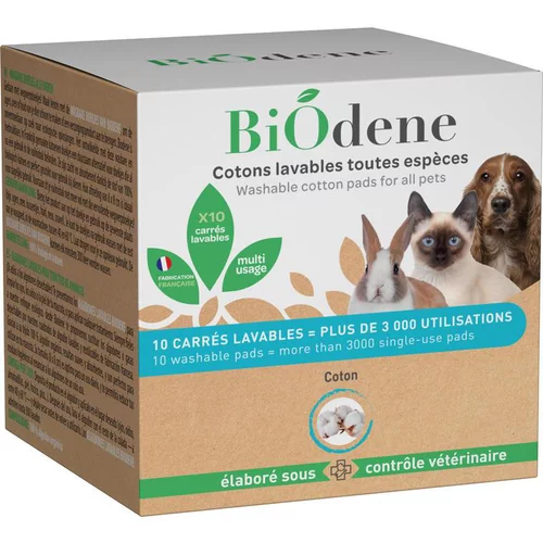 Cotons réutilisables pour animaux Biodène - x 10