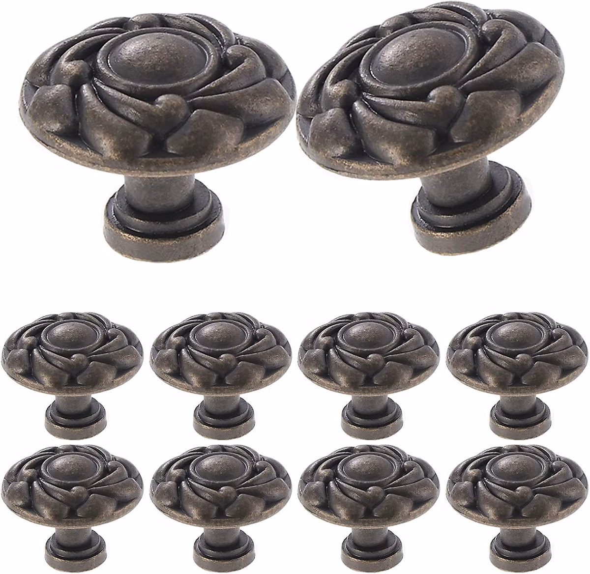boutons d'armoire Vintage – boutons de tiroir sculptés Chic | poignées de placard de cuisine de Style Antique | boutons de porte