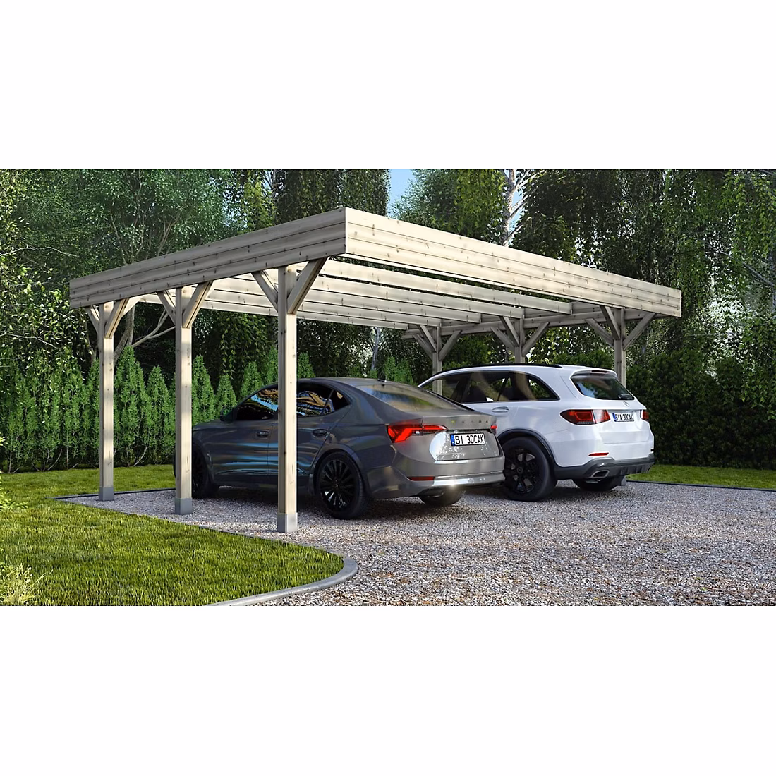 Carport – abri de voiture 6.06x5.03 m, 30.48 m2, CAR5