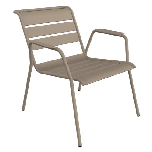 Fauteuil Lounge Monceau coloris orange en acier Fermob - 87 x 77 cm