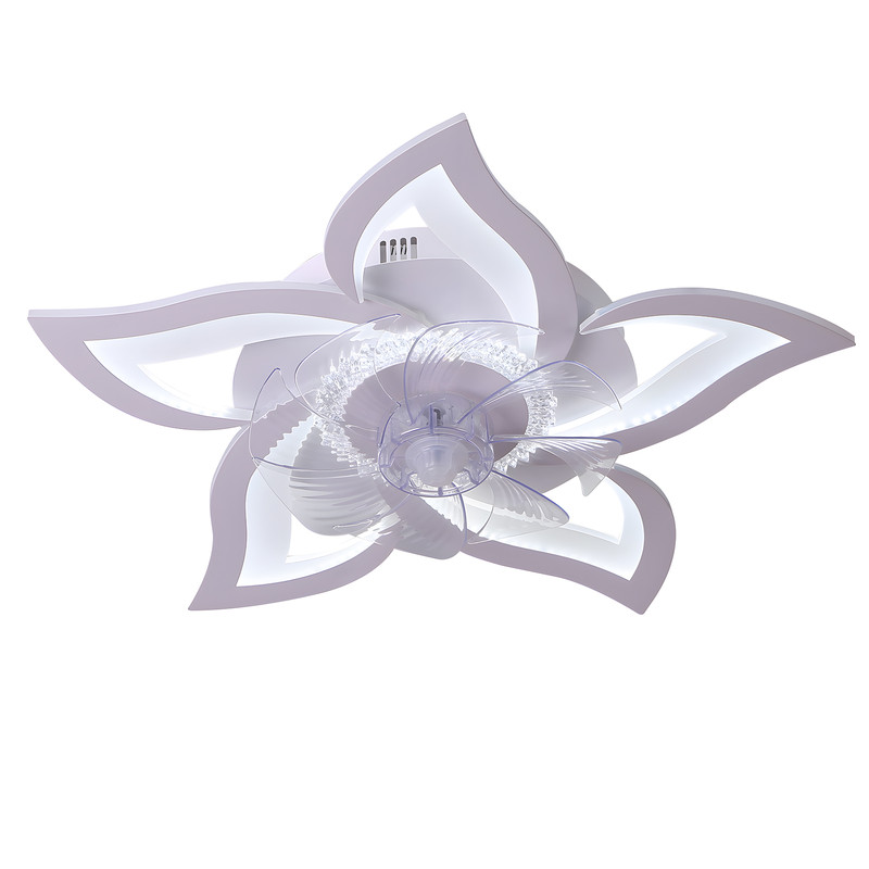 Ventilateur de plafond led nettlife avec éclairage 48 w, télécommande, intensité variable, 3 températures de couleur, minuterie 6 vitesses, blanc – 48 w 16 W
