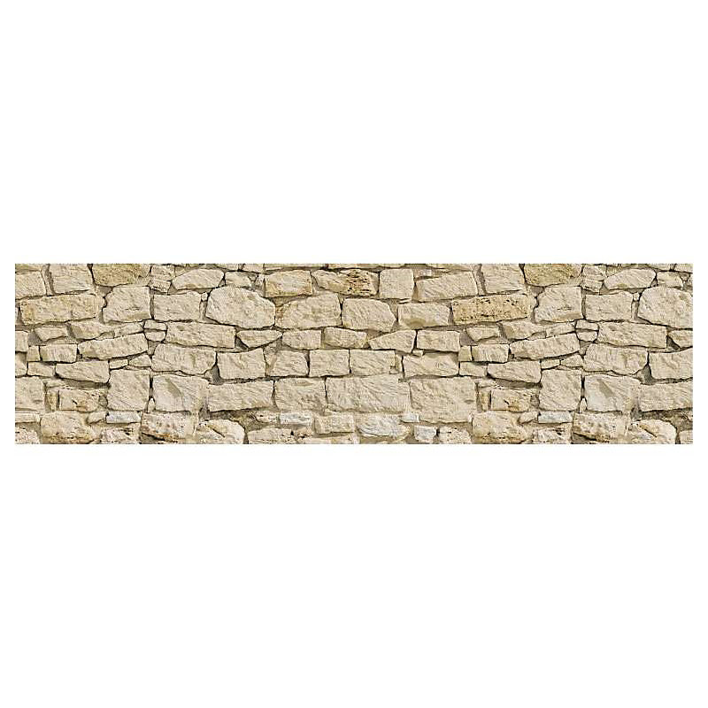 Brise vue imprimé PIERRES BEIGES – H.0.8 x L.3 m | 100% occultant | Made in France par Scenolia + kit de fixation offert