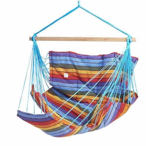 Chaise hamac coloris multicolore en polypropylène XXL Jobek Hamac Konfort - 225 x 130 cm