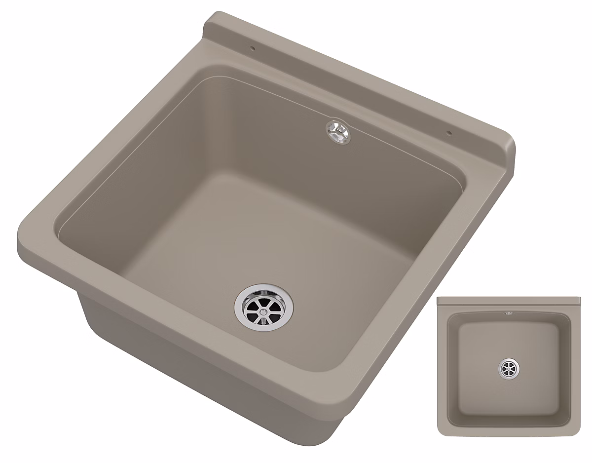 Évier Zorghoek Orta Granitan pour Garage – Buanderie, Beige