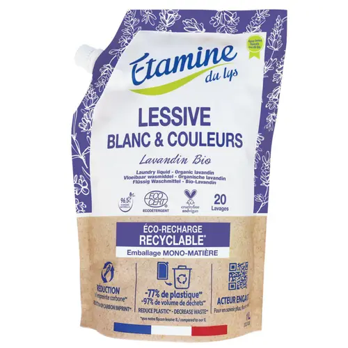 Lessive liquide tous textiles au lavandin bio Etamine du Lys - 1 L