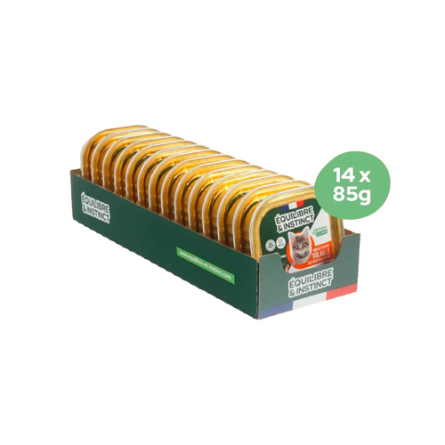 MOUSSE POUR CHATON ÉQUILIBRE & INSTINCT® - VOLAILLE & CAROTTES - 14X85G