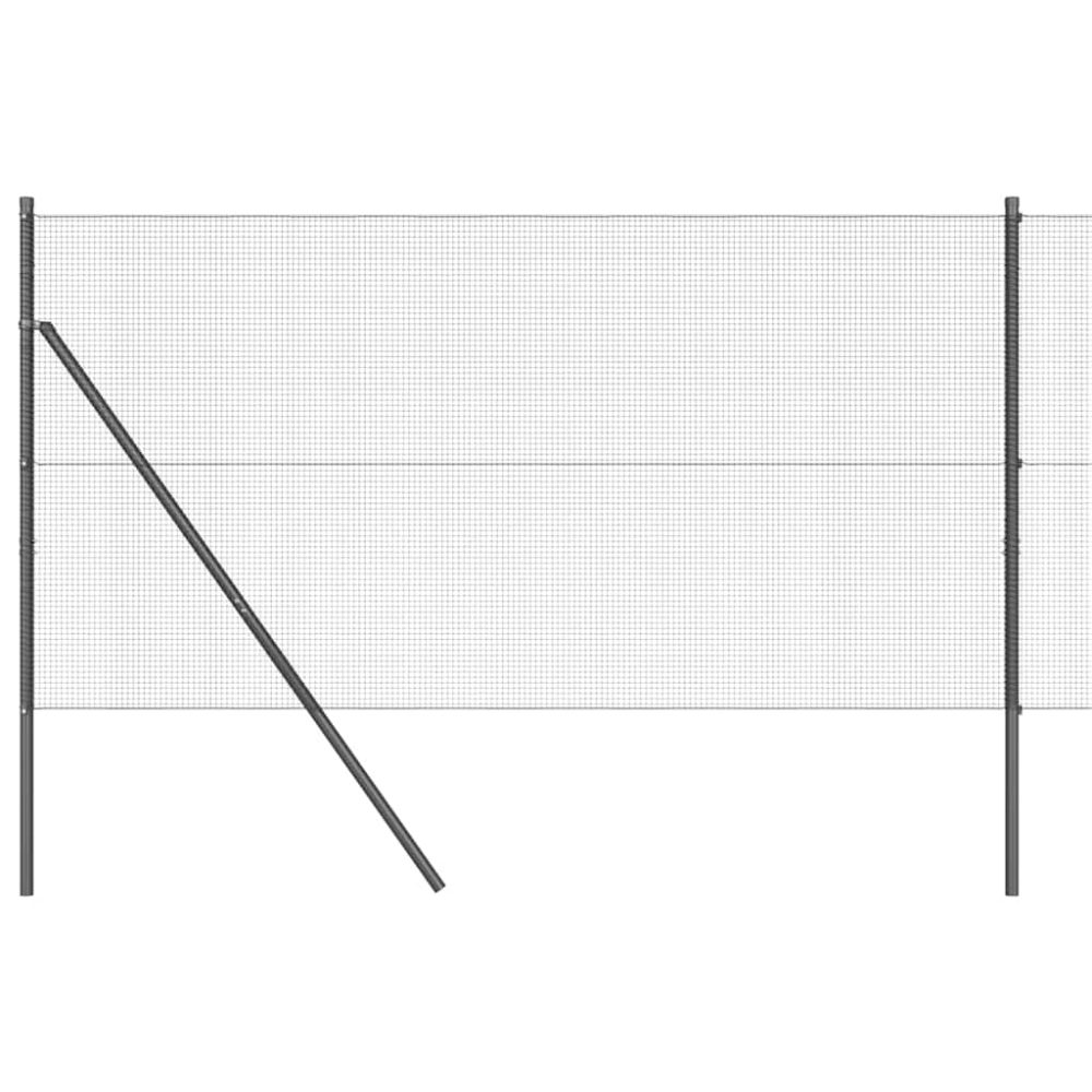 vidaXL Clôture en fils soudés pour fixation au sol 10 x 1,4 m Gris – 1,4 m 12 mm