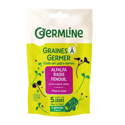 Graines à germer bio alfa, radis, fenouil - 150 g