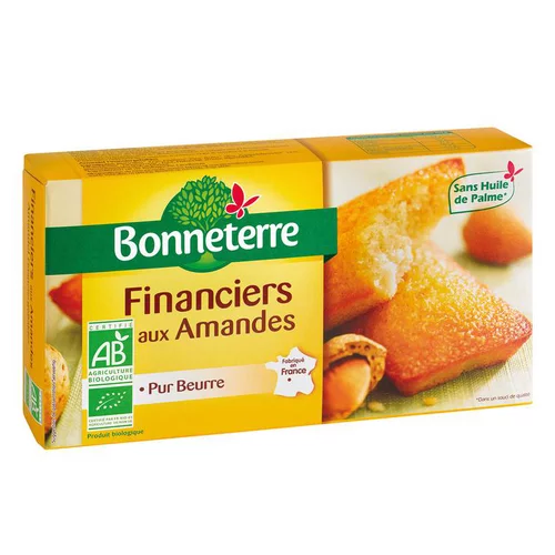 Financiers aux amandes pur beurre 150 g BONNETERRE