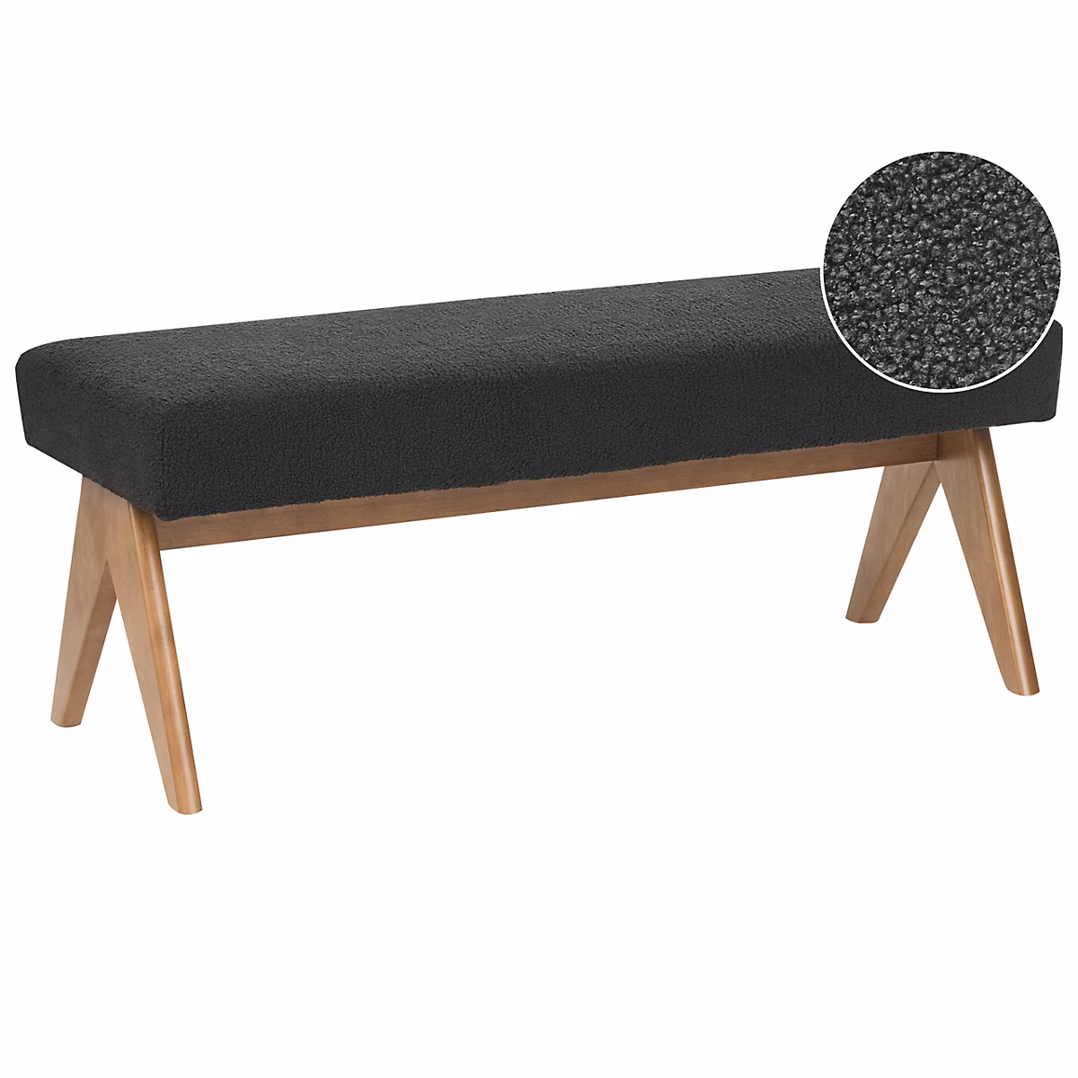 Banc TAMRE Bouclé Noir/ Marron foncé – Réf. BRPGEUDKN2425168767