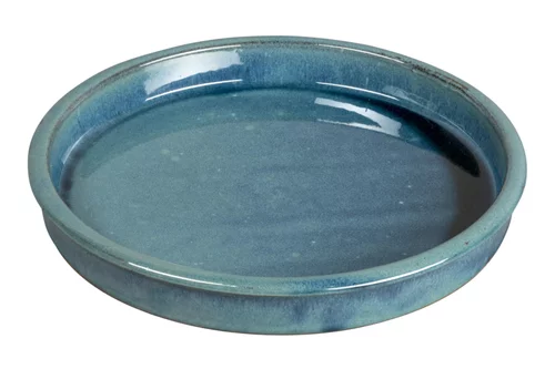 Soucoupe en grès émaillé bleu turquoise Passion for Pottery Shanghaï - Ø 35 cm