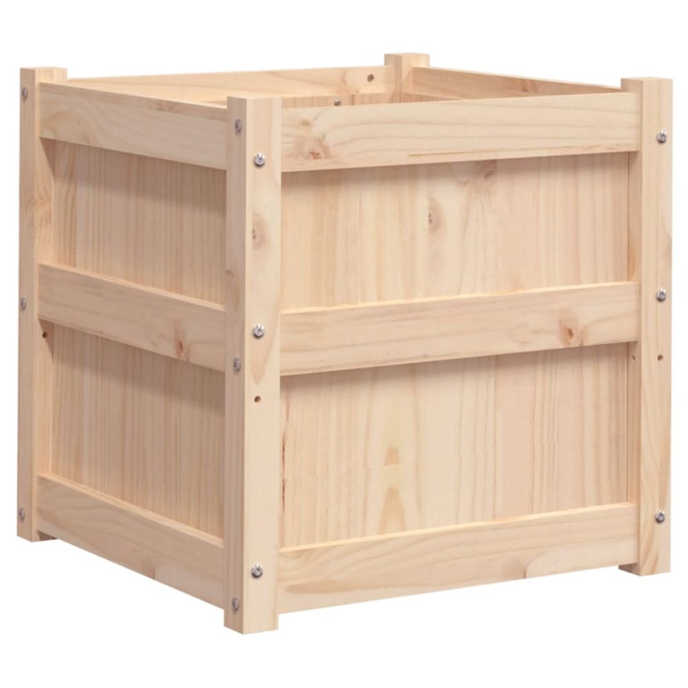 vidaXL Jardinière 50x50x50 cm bois de pin massif – Décoration de jardin