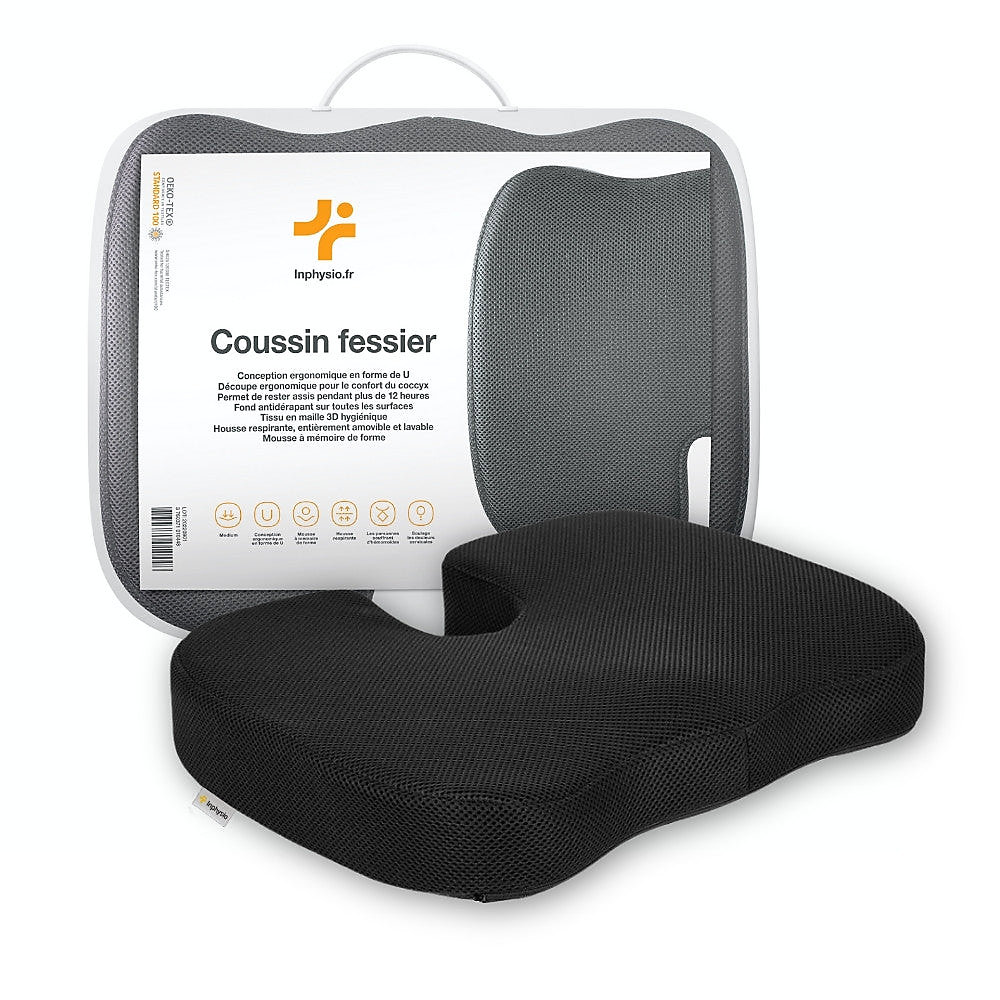 Coussin ergonomique en forme de u pour le coccyx – 45 × 35 × 7, COUSSIN FESSIER