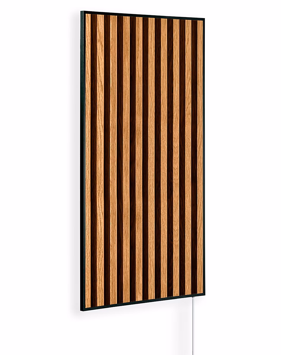 Radiateur soufflant – Chauffage infrarouge KönighausAmbient Edition Panneau en bois 1000 W avec thermostat