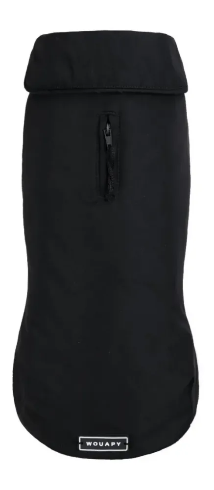 Imperméable pour chien en nylon recyclé coloris noir Wouapy Economic - taille 32