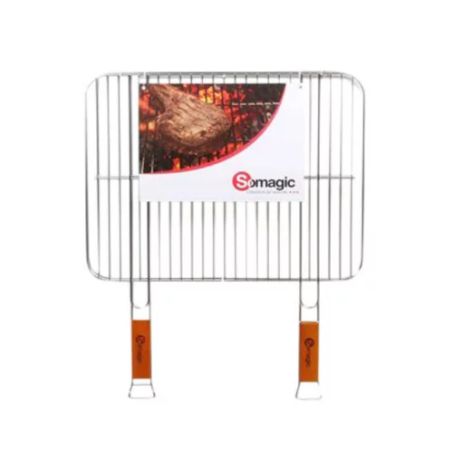 Grille Somagic double acier chromée - 51 x 38 cm