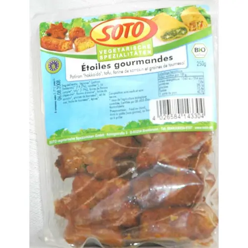 Étoiles gourmandes bio au potion et légumes Soto - 250 g