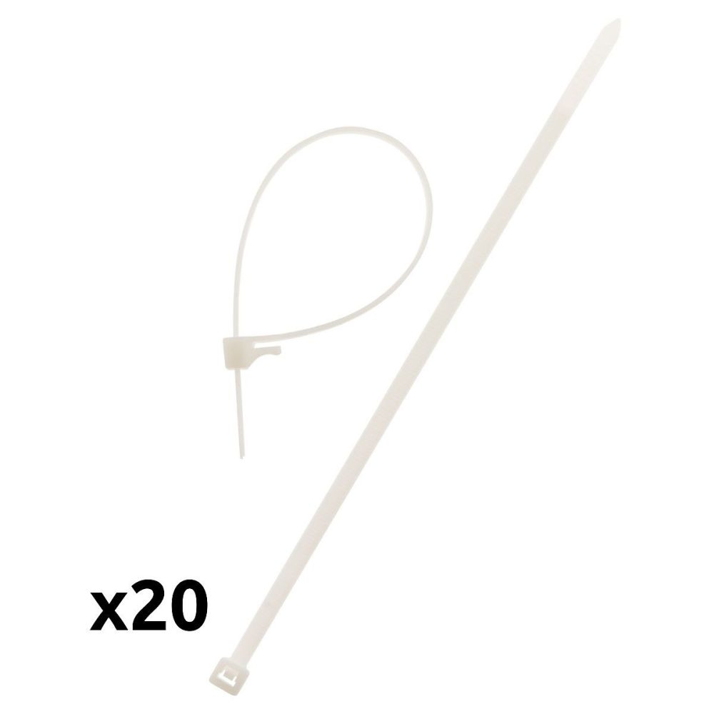 20 colliers de câblage 4 – 8 × 180mm Zenitech