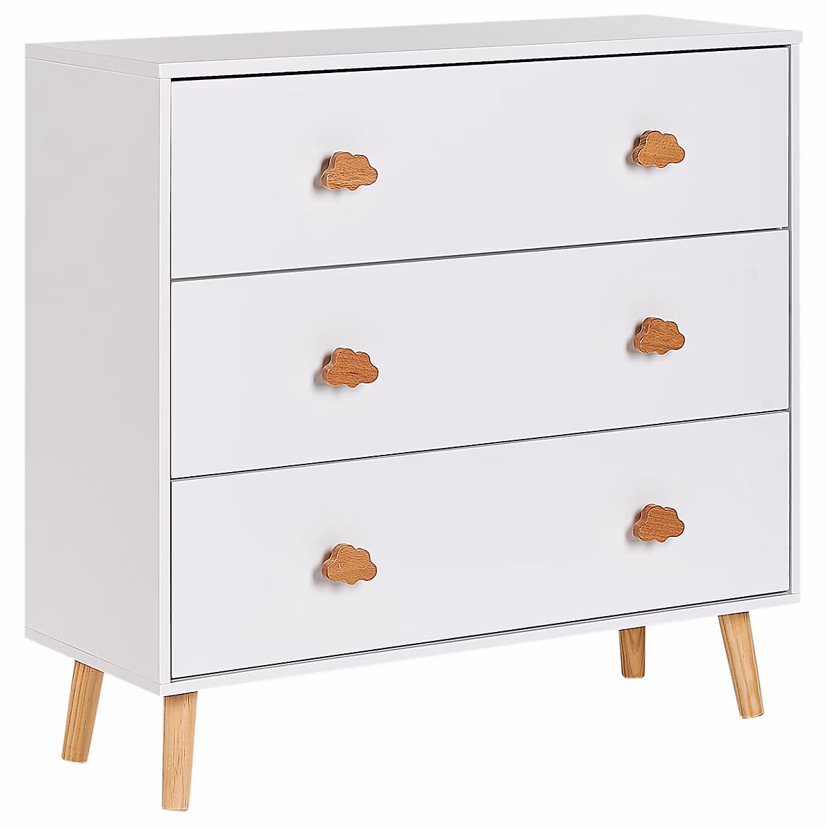 Commode à 3 tiroirs CLOUDY Blanc – Réf. FBCHIODYH5885566995