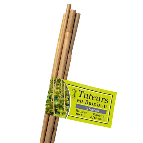 Tuteur coloris bois en bambou - 90 cm
