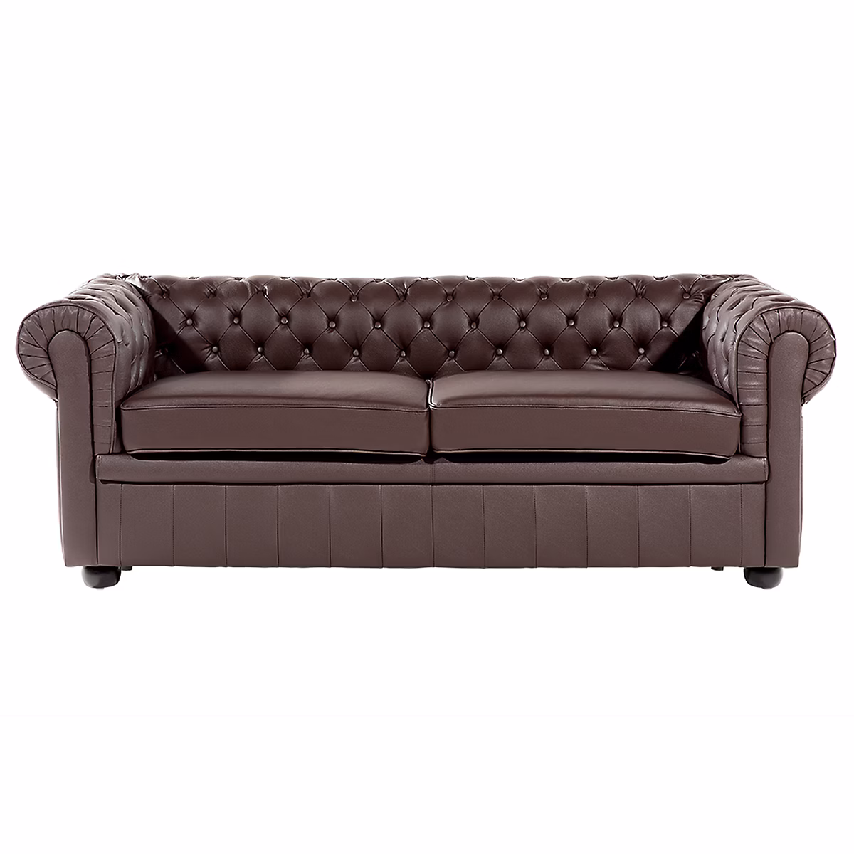Canapé 3 places CHESTERFIELD Cuir Marron – Réf. TPPHXGXWK2770884732