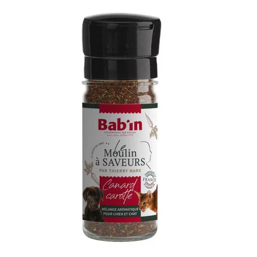 Moulin à saveurs pour chien et chat au canard et à la carotte Bab'in - 45 g