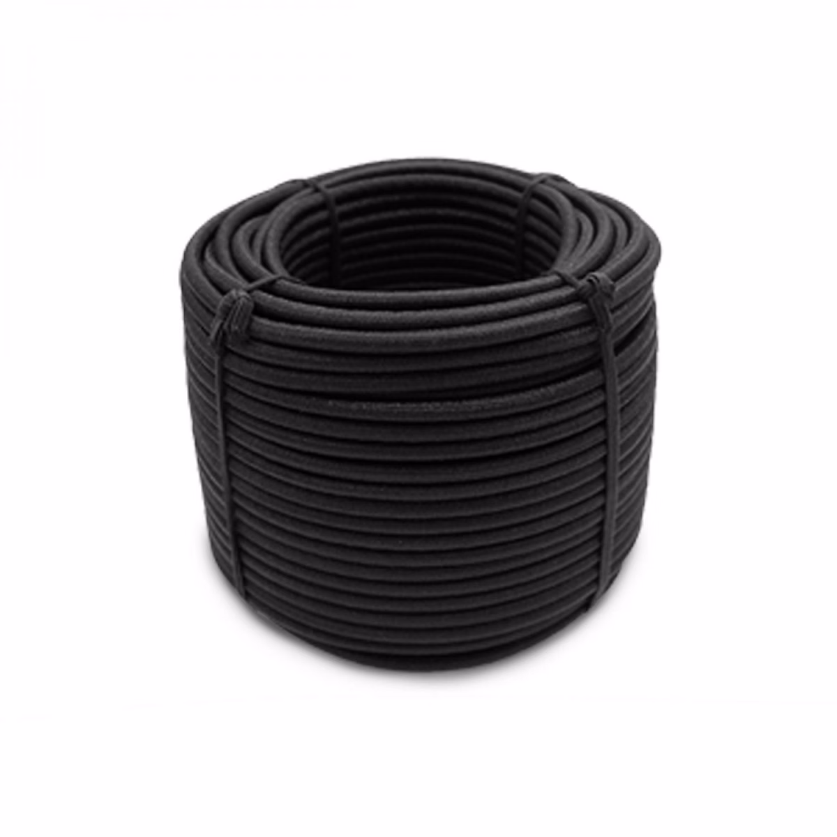 Bobine – rouleau de tendeur élastique, 25 mètres x 8 mm, Noir, Linxor