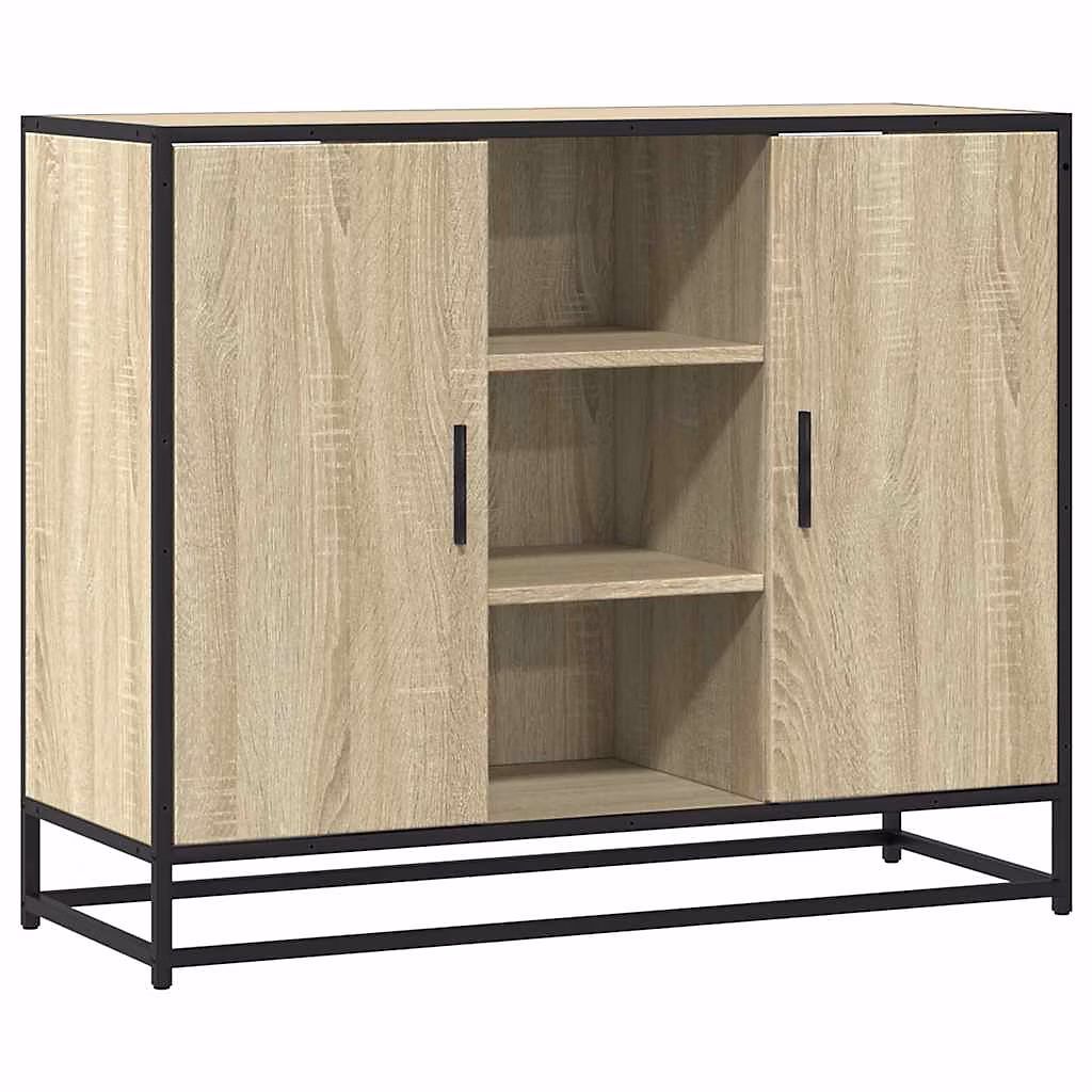 Buffet chêne sonoma 92 × 35 × 76 cm bois d'ingénierie vidaXL
