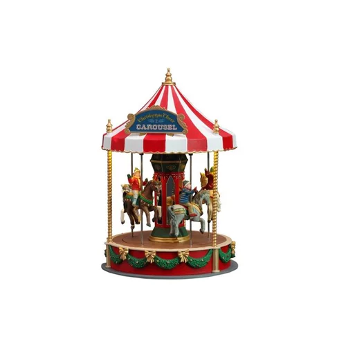 Scène animée et sonore Carrousel de Noël LEMAX - 16 x 25,6 x 16 cm