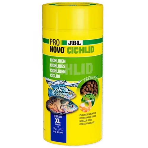 Granulés poissons XL spécifiques cichlidés, JBL ProNovo Cichlid Grano - 530g/1L