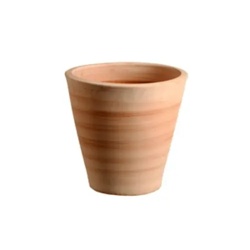 Pot Cuvier contemporain en terre claire H 32 x Ø 31 cm