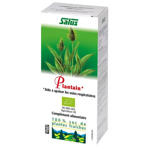 Suc de plantes fraîches bio Salus Plantain - 200 ml