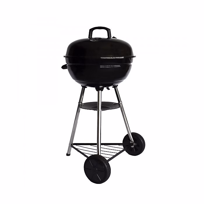 Barbecue à charbon Smok 50 grille ronde de plus de 44 cm avec couvercle thermomètre et ventilation réglable | Barbecue