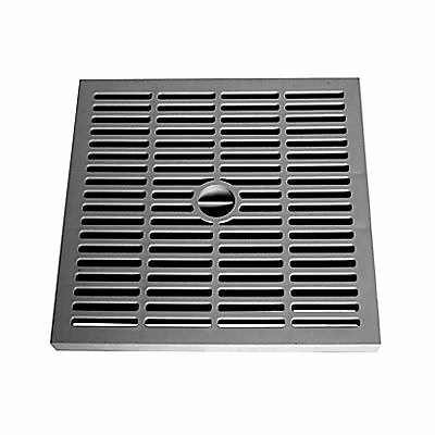 Grille d'évacuation sol 400 × 400 mm grise Fitt